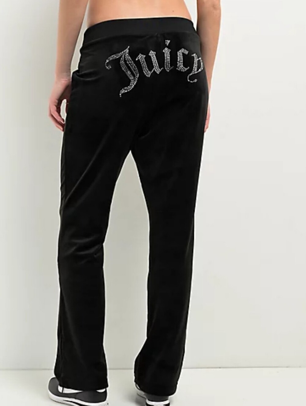 Juicy Couture Bling Licorice Velour Track Pants Size M